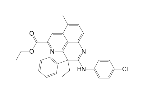 3-ETHYL-2-[(4-CHLOROPHENYL)-AMINO]-5-(ETHOXYCARBONYL)-7-METHYL-3-PHENYL-BENZO-[DE]-[1,6]-NAPHTHYRIDINE