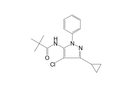 N-(4-chloro-3-cyclopropyl-1-phenylpyrazol-5-yl)pivalamide