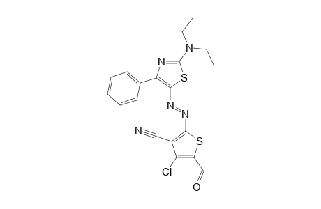 3-Thiophenecarbonitrile, 4-chloro-2-[[2-(diethylamino)-4-phenyl-5-thiazolyl]azo]-5-formyl-