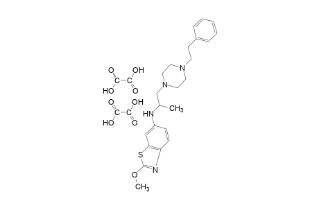 2-Methoxy-6-{[1-methyl-2-(4-phenethyl-1-piperazinyl)ethyl]amino}benzothiazole, oxalate (1:2)