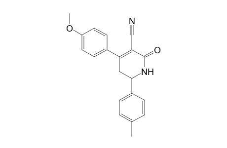 4-(p-methoxyphenyl)-2-oxo-1,2,5,6-tetrahydro-6-p-tolylnicotinonitrile
