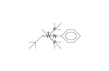 Methyl-neopentylidene-bis(trimethyl-phosphino)-phenylimido tungsten cation