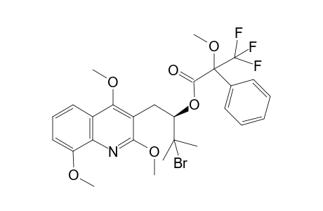 (+)-(2'R)-trans-3-(3'-bromo-2'-(2''-methoxy-2''-phenyl-2''-trifluoromethylacetoxy)-3'-methylbutyl]-2,4,8-trimethoxyquinoline