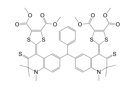 dimethyl 2-(6-[{4-[4,5-bis(methoxycarbonyl)-1,3-dithiol-2-ylidene]-1,2,2-trimethyl-3-thioxo-1,2,3,4-tetrahydro-6-quinolinyl}(phenyl)methyl]-1,2,2-trimethyl-3-thioxo-2,3-dihydro-4(1H)-quinolinylidene)-1,3-dithiole-4,5-dicarboxylate