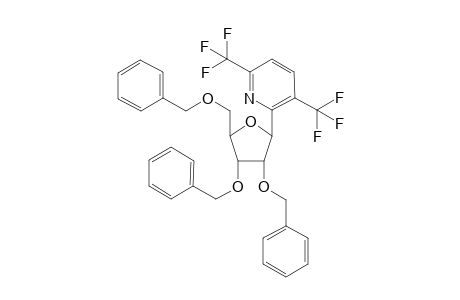 2-[2',3',5'-Tris-( o-benzyl)-.beta.-D-ribofuranosyl]-3,6-bis(trifluoromethyl)pyridine