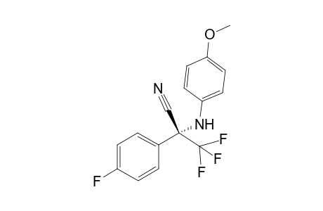 (R)-3,3,3-trifluoro-2-(4-fluorophenyl)-2-((4-methoxyphenyl)amino)propanenitrile