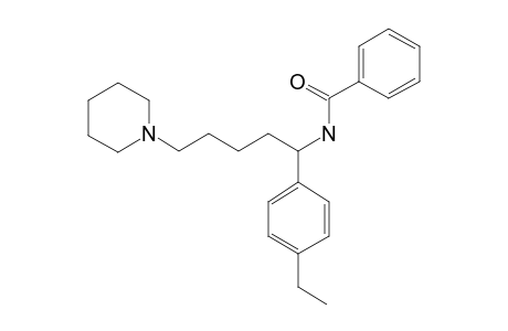 1-Benzoylamino-5-piperidinyl-1-(4-ethylphenyl)pentane