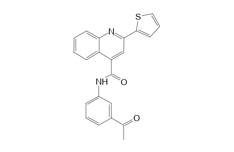 4-quinolinecarboxamide, N-(3-acetylphenyl)-2-(2-thienyl)-