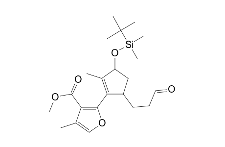 Methyl 2-{3-(dimethyl-t-butylsiloxy)-5-(2-formylethyl)-2-methylcyclopent-1-enyl}-4-methylfuran-3-carboxylate