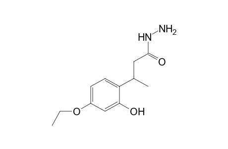 4-ethoxy-2-hydroxy-beta-methylhydrocinnamic acid, hydrazide