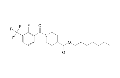 Isonipecotic acid, N-(2-fluoro-3-trifluoromethylbenzoyl)-, heptyl ester