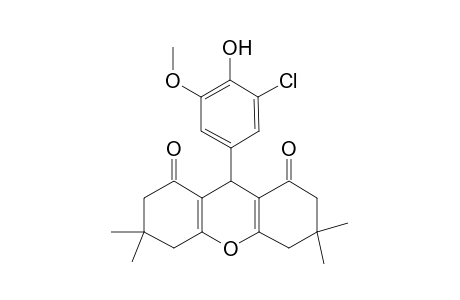 9-(3-Chloranyl-5-methoxy-4-oxidanyl-phenyl)-3,3,6,6-tetramethyl-4,5,7,9-tetrahydro-2H-xanthene-1,8-dione