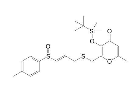 3-(tert-Butyldimethylsilyloxy)-6-methyl-2-[3-(p-tolylsulfinyl)-2-propenylthiomethyl]-4H-pyran-4-one