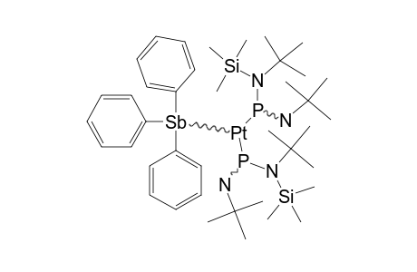 BIS-([TERT.-BUTYL-(TRIMETHYLSILYL)-AMINO]-(TERT.-BUTYLIMINO)-PHOSPHANE)-(TRIPHENYLSTIBA)-PLATIN-(0)