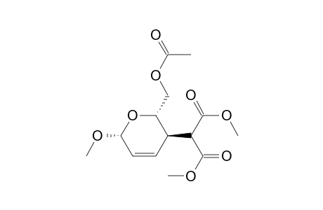 Propanedioic acid, [2-[(acetyloxy)methyl]-3,6-dihydro-6-methoxy-2H-pyran-3-yl]-, dimethyl ester, [2S-(2.alpha.,3.beta.,6.alpha.)]-