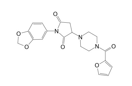 1-(1,3-Benzodioxol-5-yl)-3-[4-(2-furoyl)-1-piperazinyl]-2,5-pyrrolidinedione