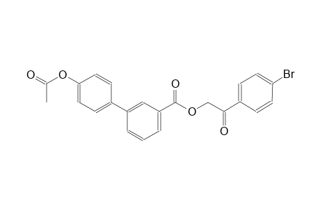 [1,1'-biphenyl]-3-carboxylic acid, 4'-(acetyloxy)-, 2-(4-bromophenyl)-2-oxoethyl ester