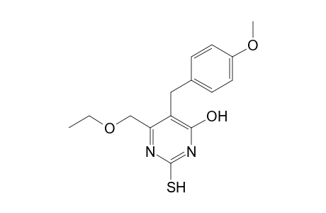 4-(Ethoxymethyl)-6-hydroxy-2-mercapto-5-(4-methoxybenzyl)pyrimidine