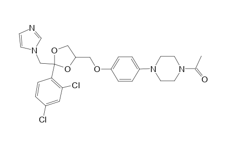 1-[4-[4-[[2-(2,4-dichlorophenyl)-2-(imidazol-1-ylmethyl)-1,3-dioxolan-4-yl]methoxy]phenyl]piperazin-1-yl]ethanone