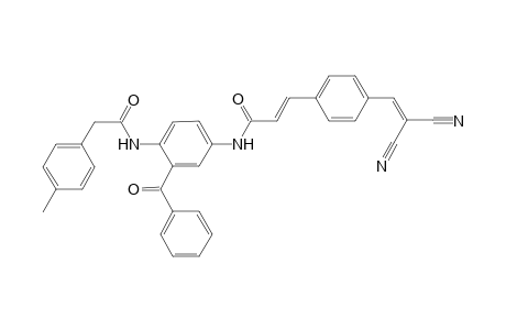 (E)-3-[4-(2,2-dicyanoethenyl)phenyl]-N-[4-[2-(4-methylphenyl)ethanoylamino]-3-(phenylcarbonyl)phenyl]prop-2-enamide