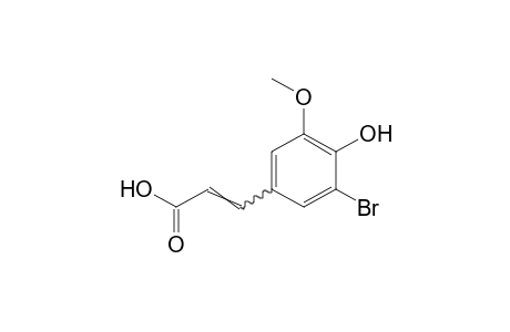 3-Bromo-4-hydroxy-5-methoxycinnamic acid