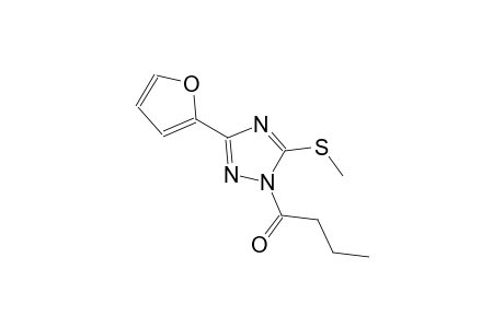 1H-1,2,4-triazole, 3-(2-furanyl)-5-(methylthio)-1-(1-oxobutyl)-