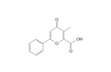 3-methyl-4-oxo-6-phenyl-4H-pyran-2-carboxylic acid