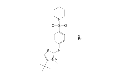 4-tert-butyl-3-methyl-2-[p-(piperidinosulfonyl)anilino]thiazolium bromide