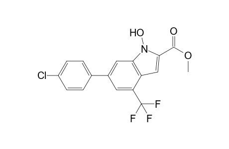 methyl 6-(4-chlorophenyl)-1-hydroxy-4-(trifluoromethyl)-1H-indole-2-carboxylate