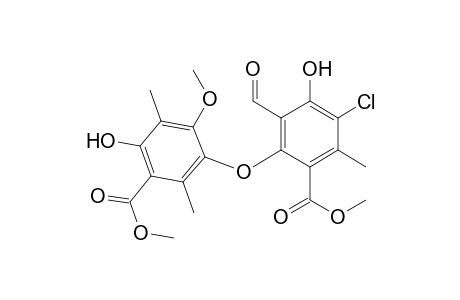 Methyl 5-chloro-3-formyl-4-hydroxy-2-(4'-hydroxy-2'-methoxy-5'-methoxycarbonyl-3',6'-dimethylphenoxy)-6-methylbenzoate