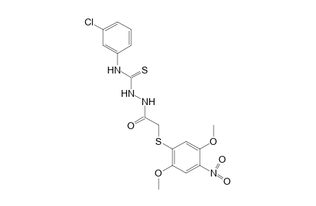 4-(m-chlorophenyl)-1-{[(2,5-dimethoxy-4-nitrophenyl)thio]acetyl}-3-thiosemicarbazide