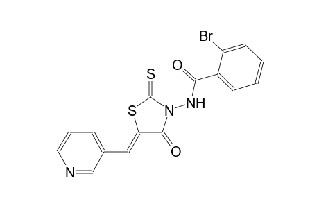2-bromo-N-[(5Z)-4-oxo-5-(3-pyridinylmethylene)-2-thioxo-1,3-thiazolidin-3-yl]benzamide