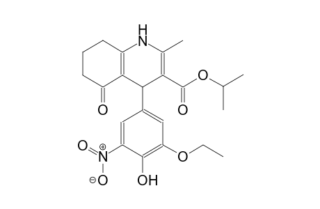 isopropyl 4-(3-ethoxy-4-hydroxy-5-nitrophenyl)-2-methyl-5-oxo-1,4,5,6,7,8-hexahydro-3-quinolinecarboxylate