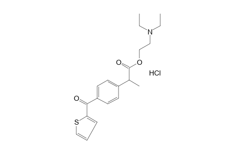 p-(2-thenoyl)hydratropic acid, 2-(diethylamino)ethyl ester hydrochloride