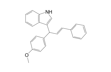 (E)-3-(1-(4-methoxyphenyl)-3-phenylallyl)-1H-indole