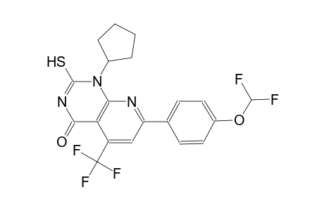 pyrido[2,3-d]pyrimidin-4(1H)-one, 1-cyclopentyl-7-[4-(difluoromethoxy)phenyl]-2-mercapto-5-(trifluoromethyl)-