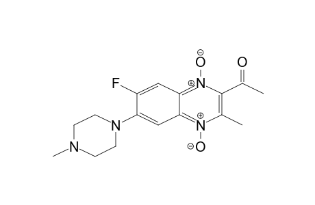 1-[7-fluoranyl-3-methyl-6-(4-methylpiperazin-1-yl)-4-oxidanidyl-1-oxidanylidene-quinoxalin-1-ium-2-yl]ethanone