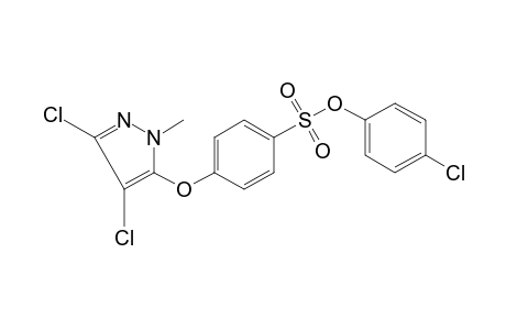 p-[(3,4-DICHLORO-1-METHYLPYRAZOL-5-YL)OXY]BENZENESULFONIC ACID, p-CHLOROPHENYL ESTER