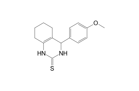 3,4,5,6,7,8-hexahydro-4-(p-methoxyphenyl)-2(1H)-quinazolinethione