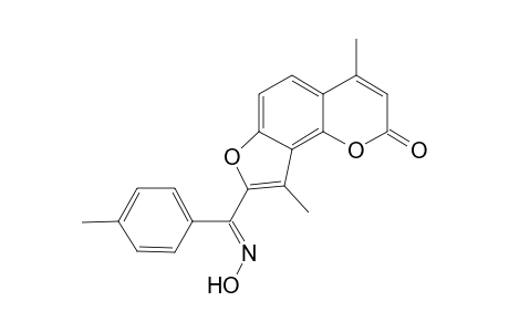 4,9-Dimethyl-8-[(E)-C-(4-methylphenyl)-N-oxidanyl-carbonimidoyl]furo[2,3-h]chromen-2-one