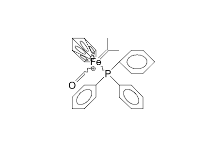 /.eta.-5/-Cyclopentadienyl-isopropylidene-triphenylphosphino-carbonyl iron cation