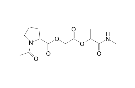 1-[1-Acetylpyrrolidin-2-yl)-6-methyl 2,5-dioxa-8-aza-nonan-1,4,7-trione