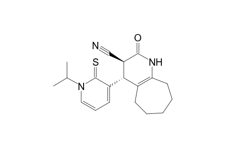 1H-Cyclohepta[b]pyridine-3-carbonitrile, 4-[1,2-dihydro-1-(1-methylethyl)-2-thioxo-3-pyridinyl]-2,3,4,5,6,7,8, 9-octahydro-2-oxo-, trans-