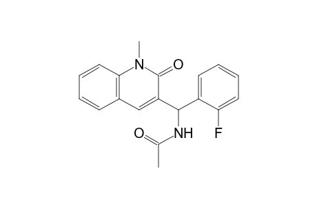 3-[1-Acetylamino-1-(2-fluorophenyl)methyl]-1-methylquinolin-2(1H)-one