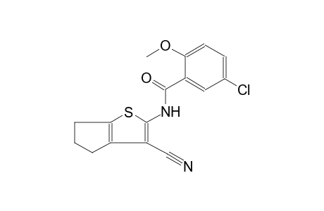 benzamide, 5-chloro-N-(3-cyano-5,6-dihydro-4H-cyclopenta[b]thien-2-yl)-2-methoxy-