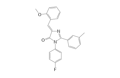 1-(PARA-FLUOROPHENYL)-2-(META-METHYLPHENYL)-(4E)-(ORTHO-METHOXYPHENYLIDENE)-2-IMIDAZOLIN-5-ONE