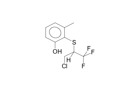 2-(1-TRIFLUOROMETHYL-2-CHLOROETHYLTHIO)-3-METHYLPHENOL