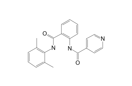 2-Isonicotinamido-N-(2,6-dimethylphenyl)benzamide