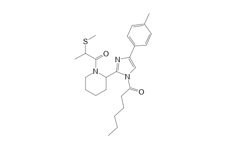 1-(2-(1-(2-(methylthio)propanoyl)piperidin-2-yl)-4-(p-tolyl)-1H-imidazol-1-yl)hexan-1-one