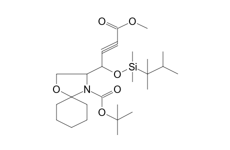 1-Oxa-4-azaspito[4.5]decane-4-carboxylic acid, 3-[4-(methoxycarbonyl)-1-[dimethyl(thexyl)silyl]-1-oxa-3-butyn-2-yl]-, t-butyl ester